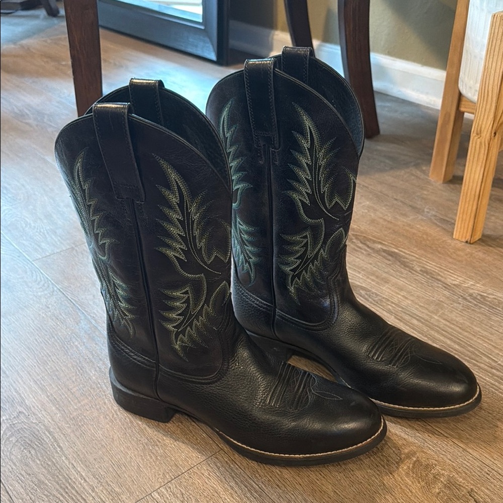 Ariat Men's Black Leather Western Cowboy Boots
